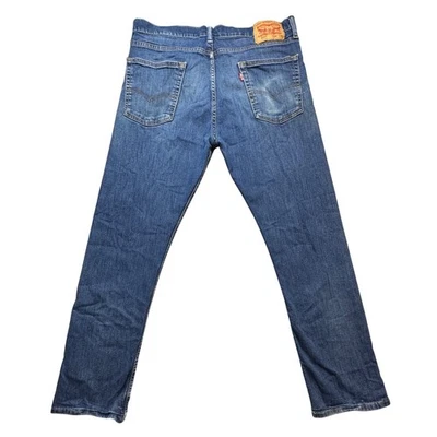Jeans Levis 513 Para Hombre 35x29 Azul Ajustado Denim Cónico Cremallera Mosca 5 Bolsillos Lavado Medio Foto 1 de 4
