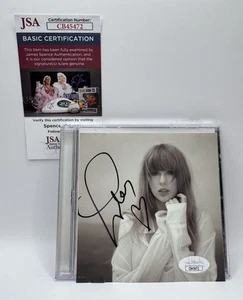 LONG SIG HEART Taylor Swift Signed The Tortured Poets Department CD JSA COA ! - Picture 1 of 3