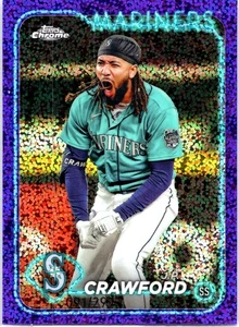 J.P. Crawford 2024 Topps Chrome #14 Viola Speckle Rifrattori Mariners #/299 - Foto 1 di 2