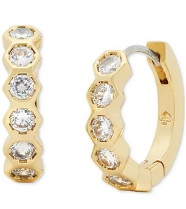 NUEVOS PENDIENTES HUGGIE KATE SPADE CRISTAL TRANSPARENTE EN LA BOLA Q023 C2464 $58 - Imagen 1 de 1