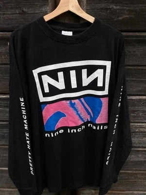 90s Nine Inch Nails ‘Pretty Hate Machine’ DTF REPRINT longsleeve 2 SIDES Gift fo - Image 1 of 4