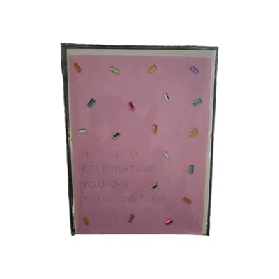 Papyrus Happy Birthday Card 3D Glitter Pink - Image 1 of 2