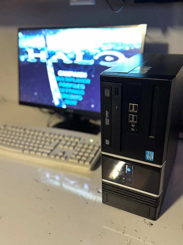 Retro gaming pc industrial computer Windows XP i5 3.1GHz 4GB 128GB SSD Ati 5450 - Image 1 of 4