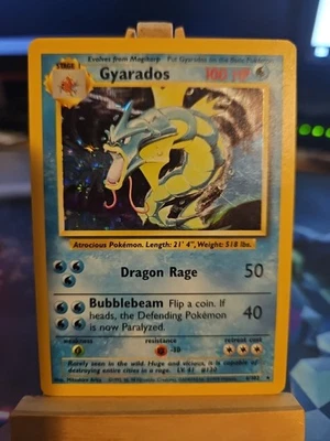 Pokémon Gyarados Holo Raro Juego de Cartas Coleccionables 006/102 Base Set MP Foto 1 de 4