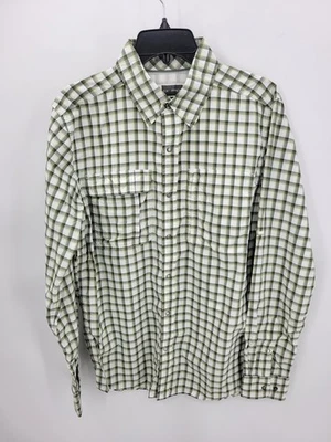 ExOfficio Shirt Mens Small White Plaid Snap Up Performance Outdoor Long Sleeve - Image 1 of 4