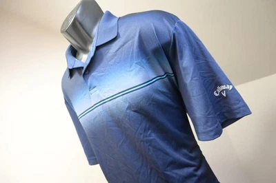 Polo de golf Callaway Opti Dri a rayas manga corta camisa atlética para hombre talla grande Foto 1 de 4