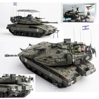 88MODLE 1/72 Israeli Merkava 4M Tank + Trophy Defense Painted Finished Model Toy - Image 1 of 4