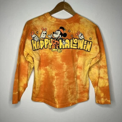Disney Happy Halloween Mickey Mouse Orange Spirit Jersey Youth Kids Large 10-12 - Image 1 of 4