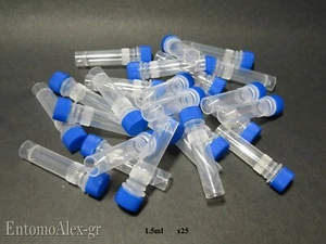 provette Polipropilene 1.5ml  x10 x25 fiale plastica tappo a vite analisi DNA - Foto 1 di 4