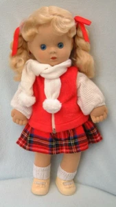 Vintage 80s POSEABLE PLAYMATES 1986 stockinette soft 15" - VGC & HTF cute doll - Picture 1 of 5