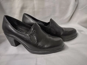Dansko Women’s Black Pump Clogs Leather/Lining Block Heels 34 10 3303020200 40 - Picture 1 of 7