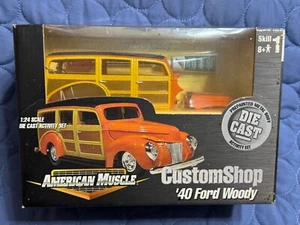 ERTL 1/24 AMERICAN MUSCLE CUSTOM SHOP 1940 FORD WOODY WAGON NEW *READ* - Picture 1 of 1