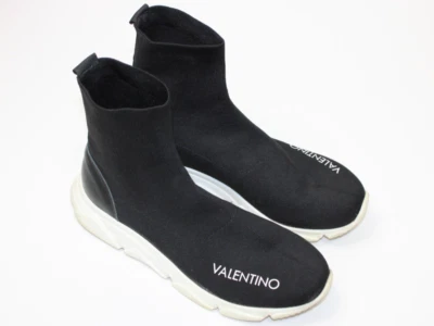 Женские кроссовки Valentino размер 8 без шнуровки эластичные носки черные - Изображение 1 из 4