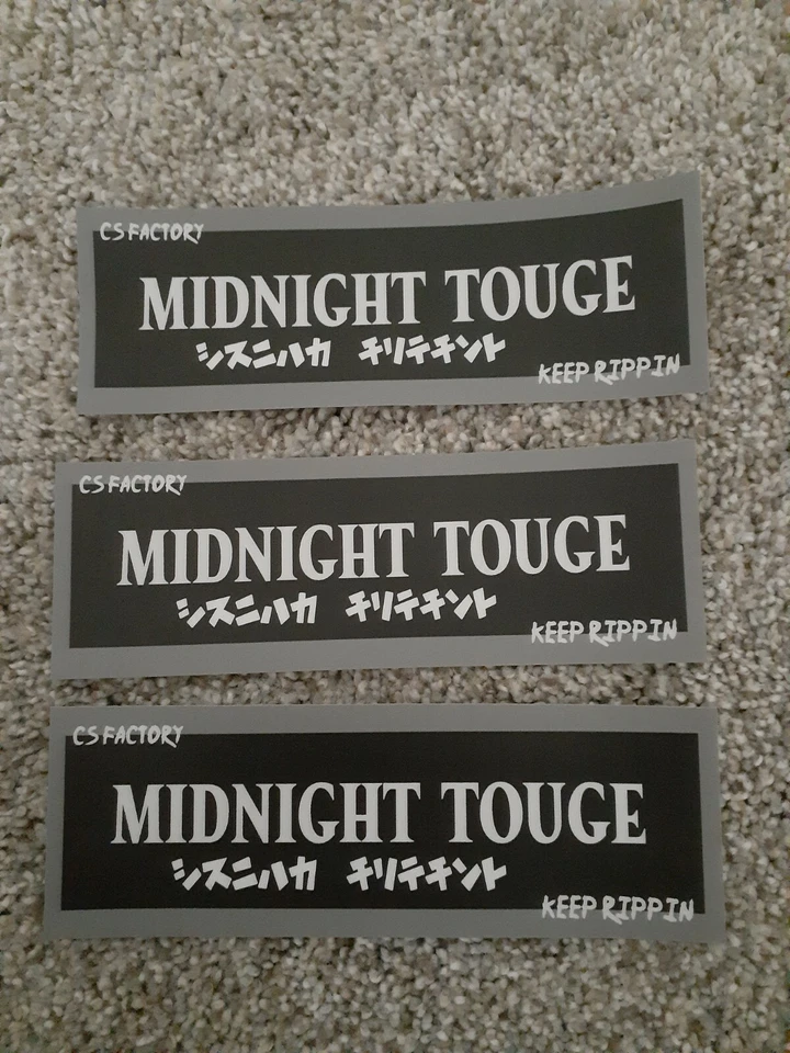 Midnight Touge JDM Caja Bofetada Calcomanía Calcomanía Sintonizador Drifting Drift Carreras Carrera 6" Foto 1 de 1