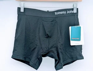 Tommy John Cool Cotton Men's Black Small Boxer Briefs Pima Cotton New With Tags - Picture 1 of 10