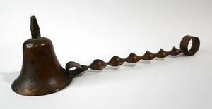 Vintage COPPER CANDLE SNUFFER - Twist Design Handle Hand Made 7.25" Long - Picture 1 of 7