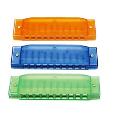 10 Holes Diatonic Blues Harp Harmonica Key of C Translucent Spus Plnius