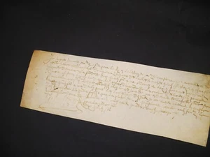 1595 - Vendée - Parchment Manuscrito - Fonrenay-Le-Comte - Imagen 1 de 9