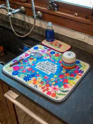 Alfombra de secado de platos reversible Good Moms Natural Life Foto 1 de 2