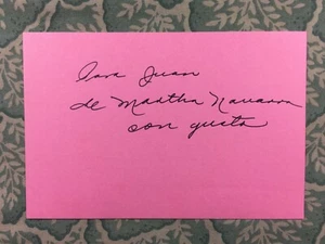 Martha Navarro - MEXICAN CINEMA - The Passion of Berenice - Autographed 1977 - Picture 1 of 2