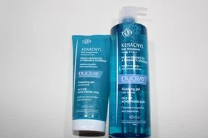 Ducray Keracnyl Gel Schiuma 200ml,400ml Pelle Inclinata Acne - Foto 1 di 3