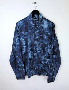 REIGNING CHAMP x RYAN WILLMS Men's Sz M Stretch Blue Tie Dye Zip Track Jacket - Picture 1 of 8