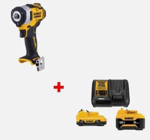 DeWalt 12V MAX Voltage Contoured Impact Wrench Kit 2 Battery and Charger 10.8V - Picture 1 of 4