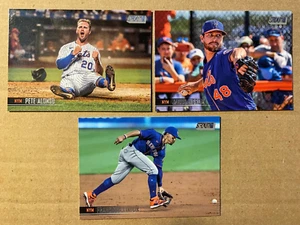 PETE ALONSO FRANCISCO LINDOR JACOB deGROM - 2021 Stadium Club NEW YORK METS - Picture 1 of 1
