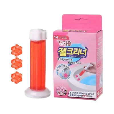 Estampillas de gel de limpieza de inodoros gel perfumado floral tazón de baño gel ambientador de inodoro Foto 1 de 4