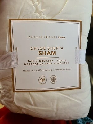 CHLOE SHERPA SHAM ESTÁNDAR 26X20 PULGADAS MARFIL CERÁMICA GRANERO ADOLESCENTE Foto 1 de 4