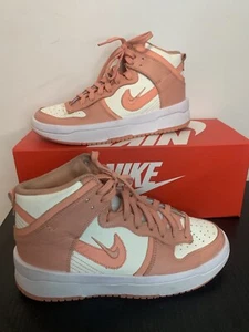 Women's Nike Dunk High Up Crimson Bliss Pink Sail Valentine's sz 7.5 (B8) - Picture 1 of 6