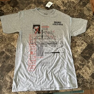 Call Of Duty Graphic T-Shirt Men's Size Small Black Ops Cold War Gray NWT - Picture 1 of 3