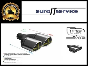 NEUF TOP DOUBLE MUFFLER TIP ULTER SPORT N2-52* - SILENCER TAIL PIPE Ø125x95 - Imagen 1 de 3