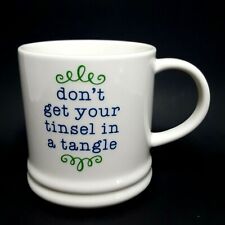 Christmas Coffee Hot Cocoa Mug Cup Don't Get Your Tinsel in a Tangle Porcelain