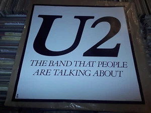 RARO POSTER ORIGINALE U2 1980 1° PROMO Record Store SOLO PRE BOY ART INDIE ROCK - Foto 1 di 3