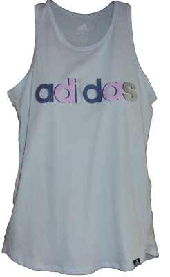 ADIDAS Tank Top Light Blue Young Women's Size: X-Large (16) NWT - Image 1 of 4