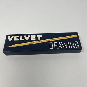 Vintage Velvet Drawing Pencils 880 4H With Box Old Stock All Unused (12 Pencils) - Picture 1 of 7