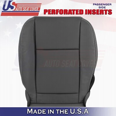 Cubierta de asiento de cuero inferior del lado del pasajero delantero negra para Dodge Charger 2014 2015 Foto 1 de 4