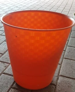 Papierkorb Vintage Design Plaste orange - Bild 1 von 1