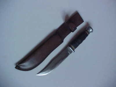 Cuchillo de caza grande Kinfolks EE. UU. #368 MANGO RANURA PARA DEDOS AÑOS 50-60 Foto 1 de 4