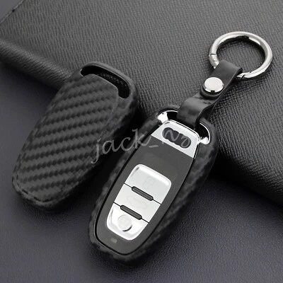 Llavero Llavero Funda Accesorios Para Audi A4 B8 A5 A6 A7 A8 Q5 Fibra Carbono Foto 1 de 4