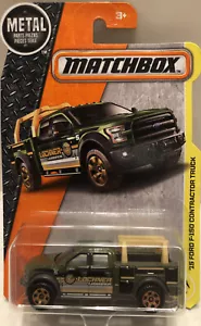 Camión contratista Ford F-150 2017 '15 Matchbox #47☆madera verde☆construcción - Imagen 1 de 2