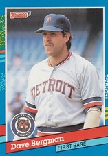 Dave Bergman 1991 Donruss MLB Card #342 Detroit Tigers + Free Mystery Card