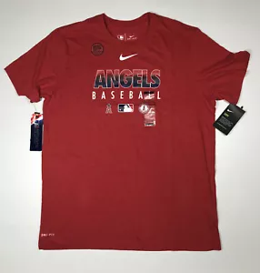 Nike Dri Fit Cotton Los Angeles Angels T-Shirt Size Large NWT - Picture 1 of 3