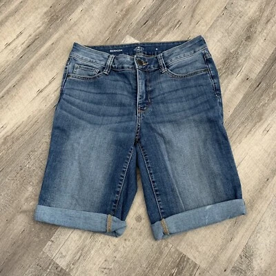 Bermudas para mujer St Johns Bay talla 6 azul 12” entrepierna algodón elástico Foto 1 de 4