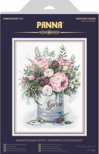 Panna Cross Stitch Kit Watercolour Bouquet C-7050 - Picture 1 of 2