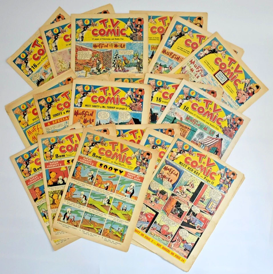 VINTAGE NEWS OF THE WORLD TV COMIC MAGAZINE 1950s MUFFIN SOOTY NODDY - CHOOSE - Image 1 of 1