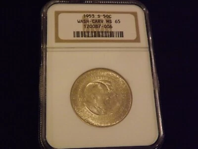 1953 S    50 C         Washington Carver       NGC   MS 65 - Image 1 of 2
