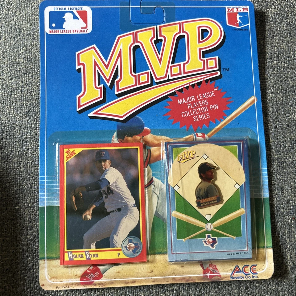 4 Prendedores Coleccionista MVP Serie 1990 Nolan Ryan, Novato Deion Sanders, 8 Juan González  Foto 1 de 4
