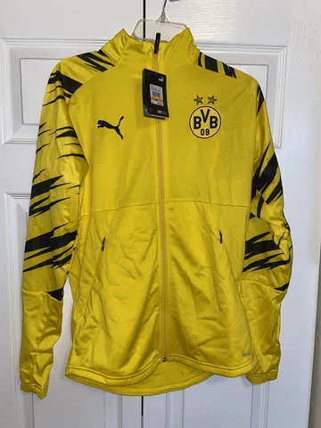 Puma bvb Borussia dortmund stadium jacket men’s size small s black yellow Cover
